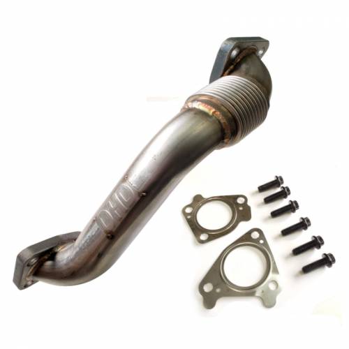 DHD 300-125 OEM LENGTH D-PIPE STAINLESS PASSENGER LB7 UP PIPE KIT 2001-2004