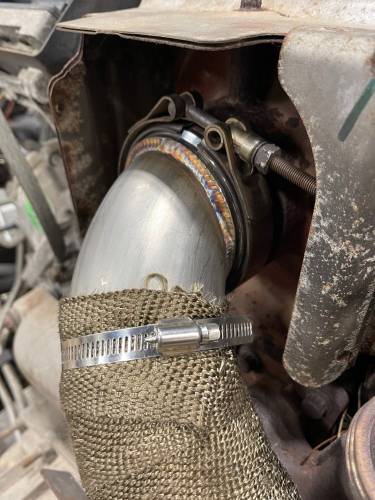 DHD 300-324 3" STAINLESS TUBE LLY LBZ LMM DURAMAX DOWNPIPE W/HEAT WRAP