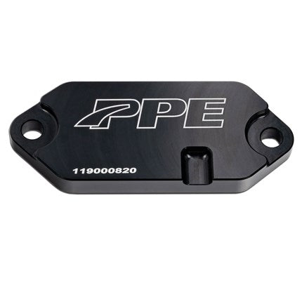 PPE Coolant Block-Off Plate - Billet Aluminum - Black